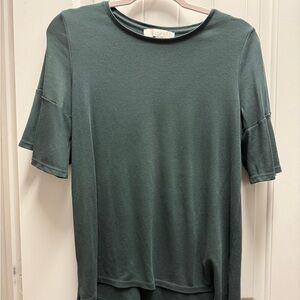 Loft Dark Green Short Sleeve Top